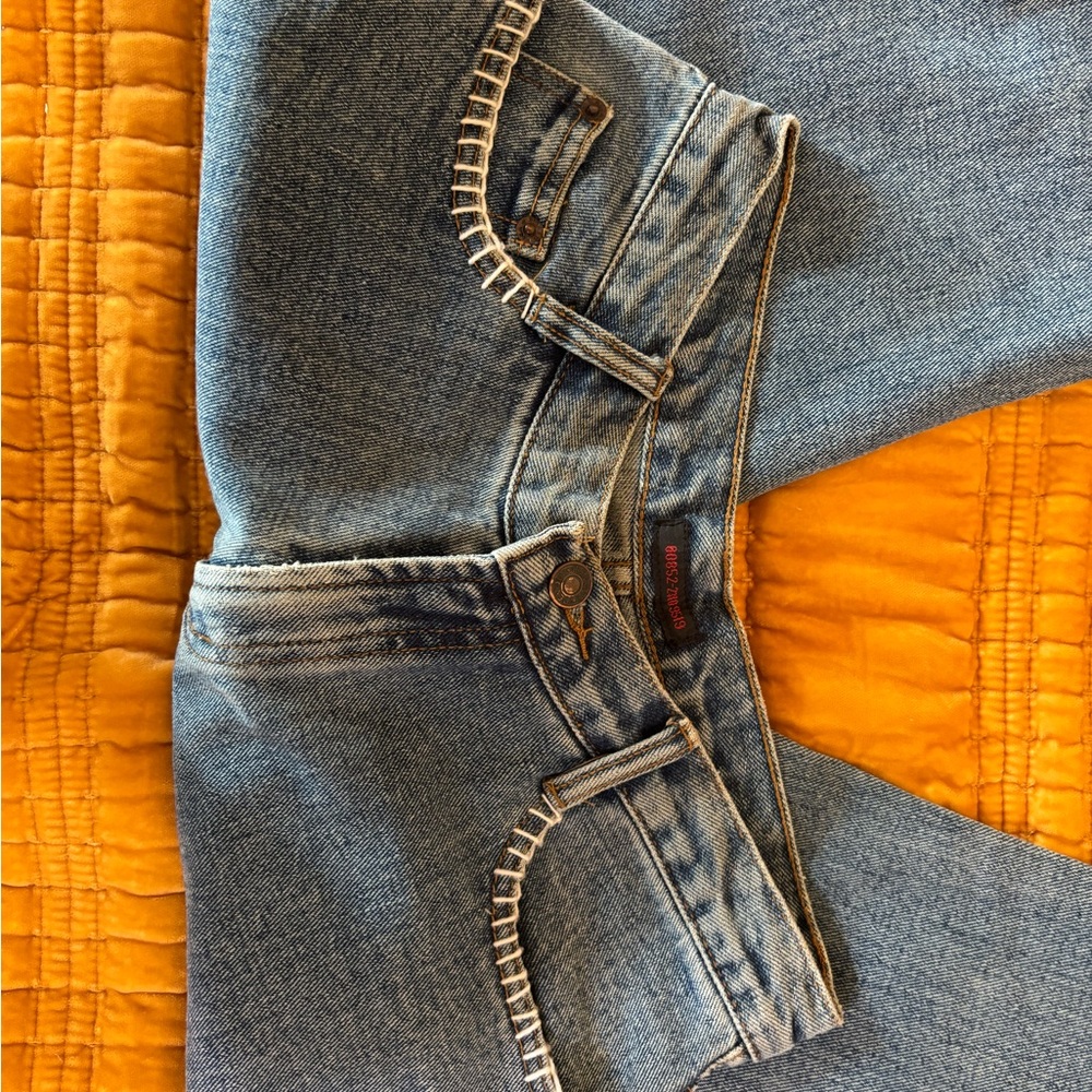 Revolt Y2K Crochet Flare Jeans | Boho Granny Square Patchwork Denim Size 27 - Picture 3 of 9